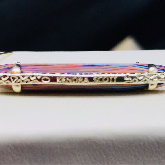 KS Layla Pink Rainbow Calsilica earrings - Picture 3 of 3